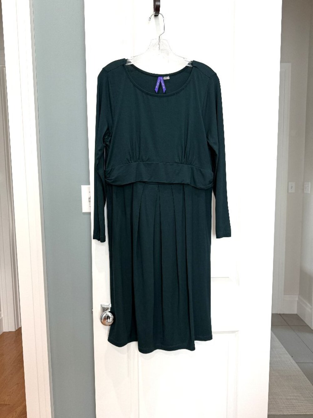 Dark Green Maternity and Nursing Dress - Size 12